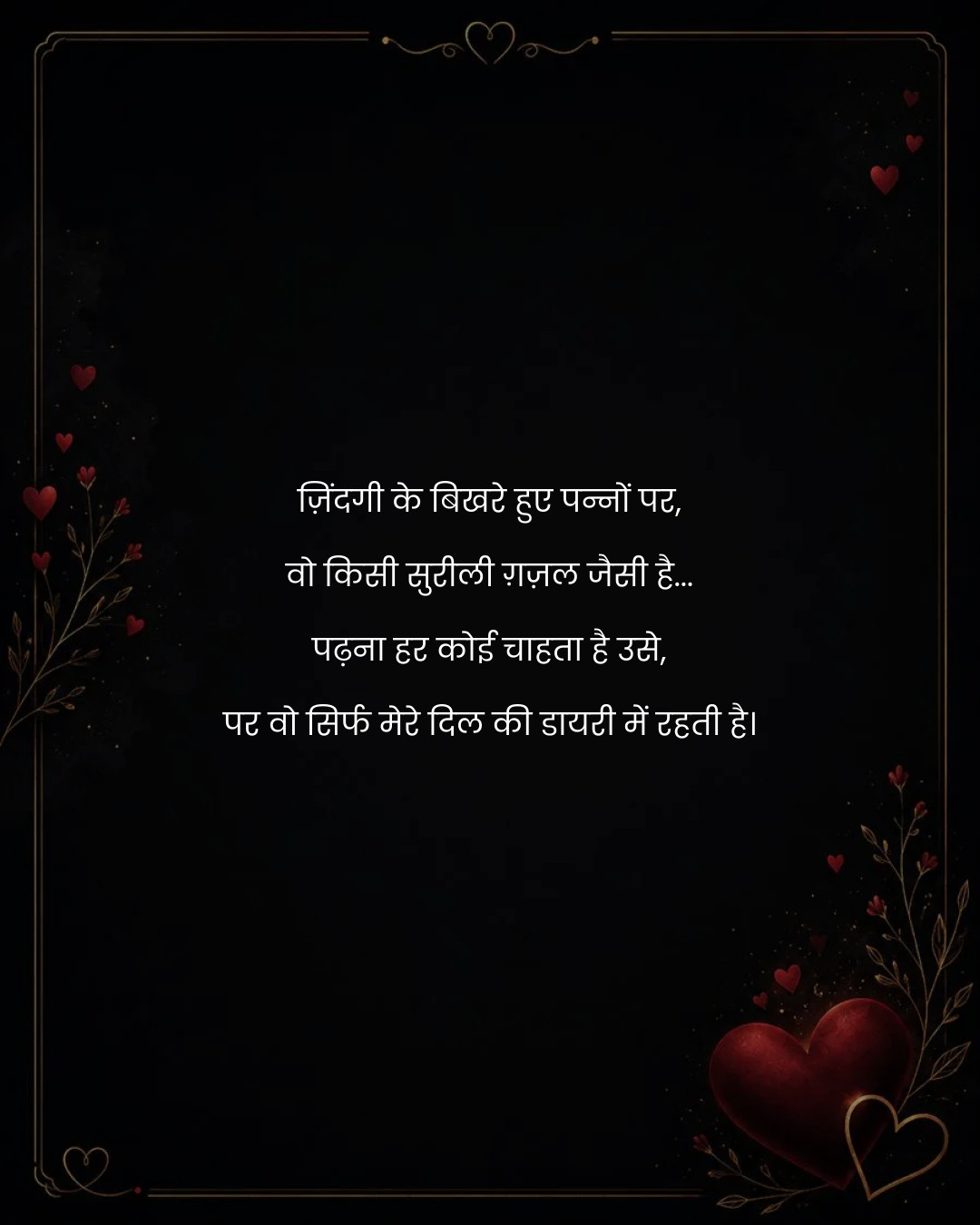 ज़िंदगी के बिखरे हुए पन्नों पर,
वो किसी सुरीली ग़