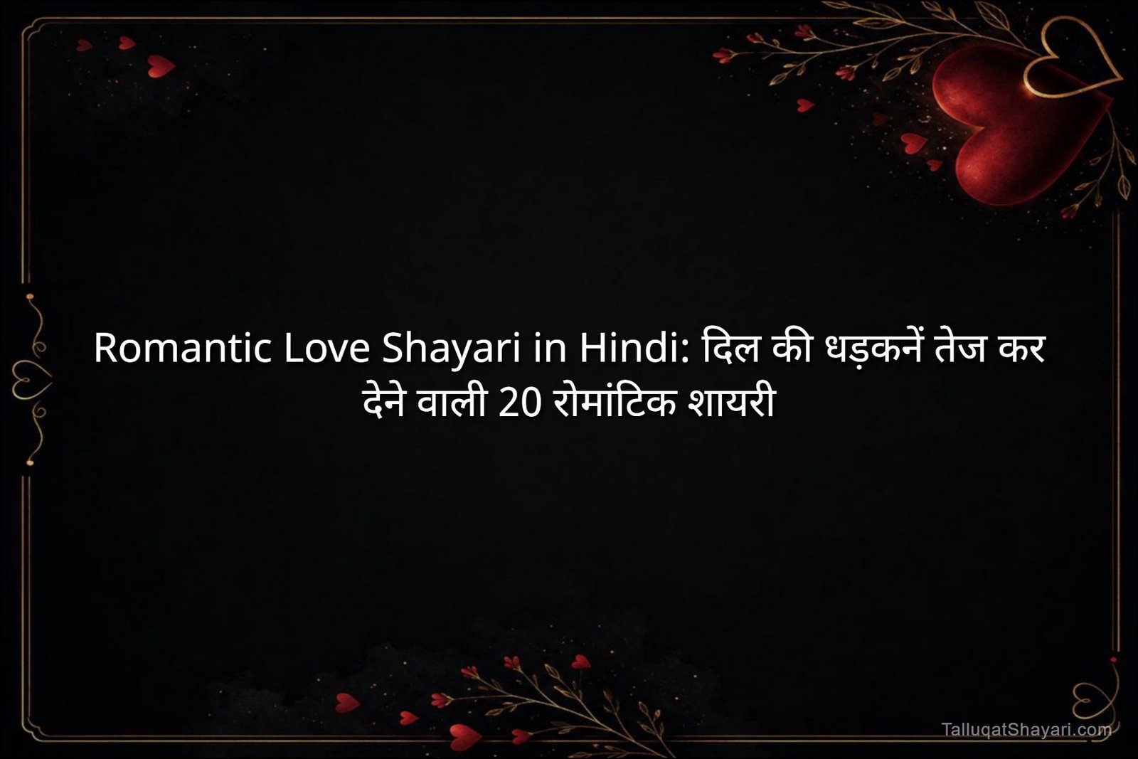 Romantic Love Shayari in Hindi: दिल की धड़कनें तेज कर देने वाली 20 रोमांटिक शायरी
