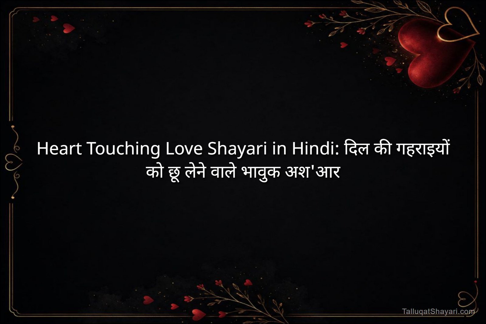Heart Touching Love Shayari in Hindi: दिल की गहराइयों को छू लेने वाले भावुक अश'आर