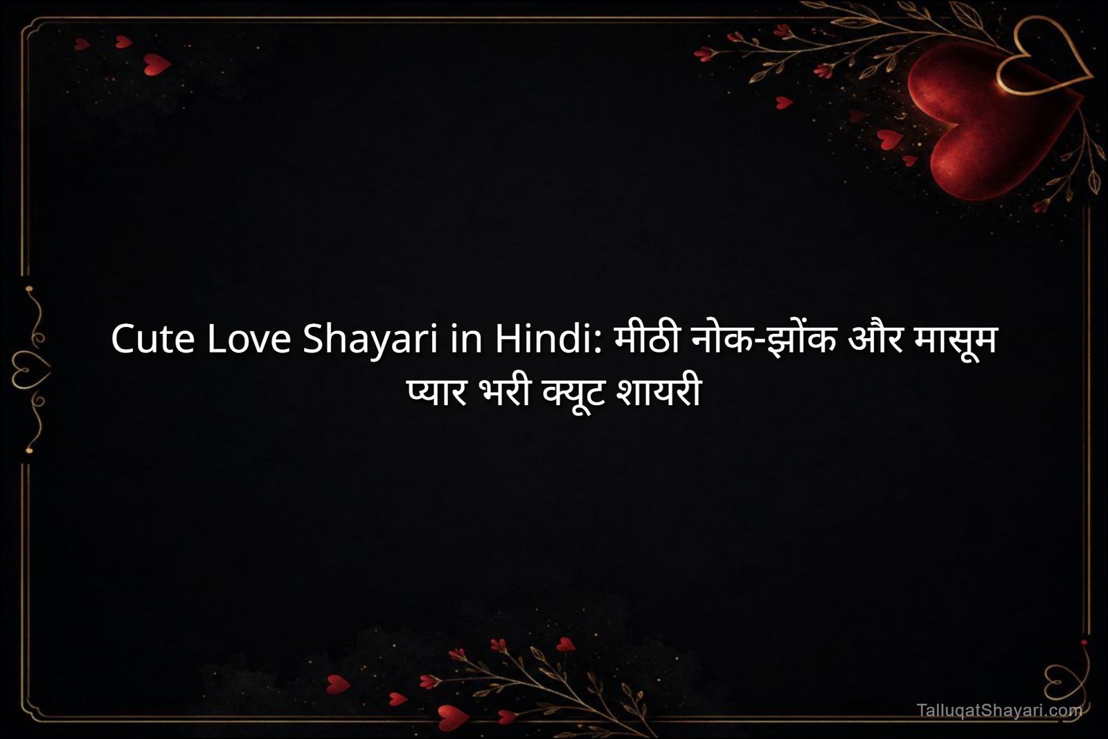 Cute Love Shayari in Hindi: मीठी नोक-झोंक और मासूम प्यार भरी क्यूट शायरी