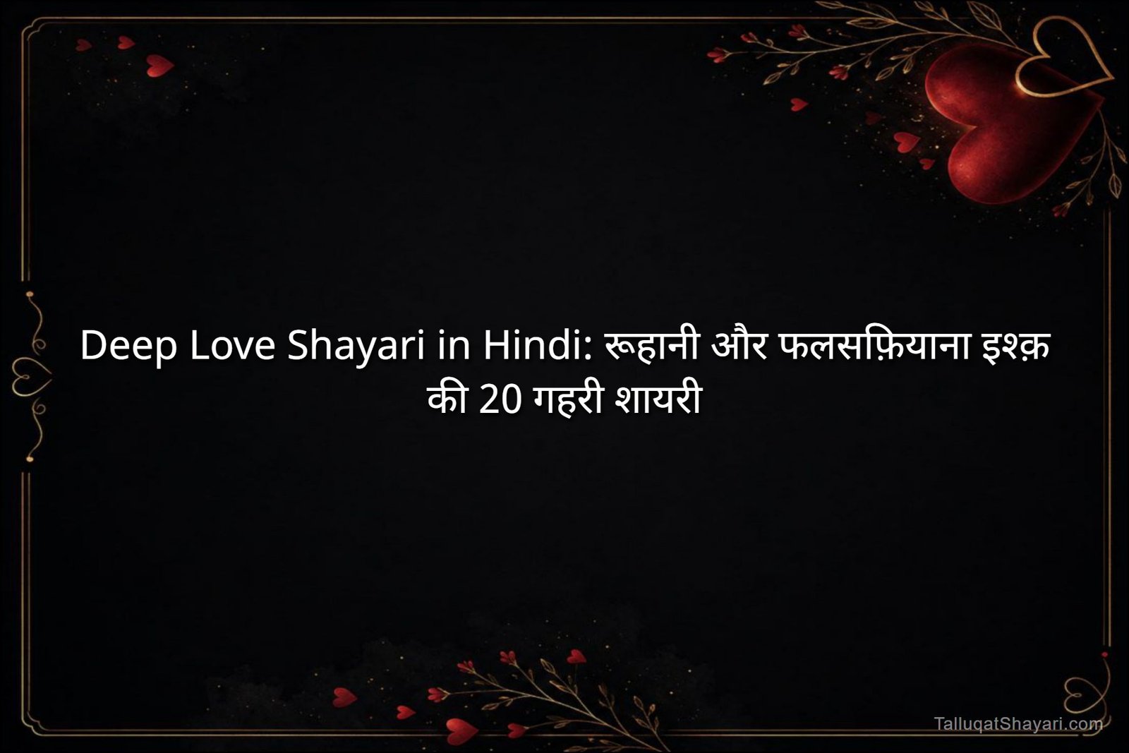 Deep Love Shayari in Hindi: रूहानी और फलसफ़ियाना इश्क़ की 20 गहरी शायरी