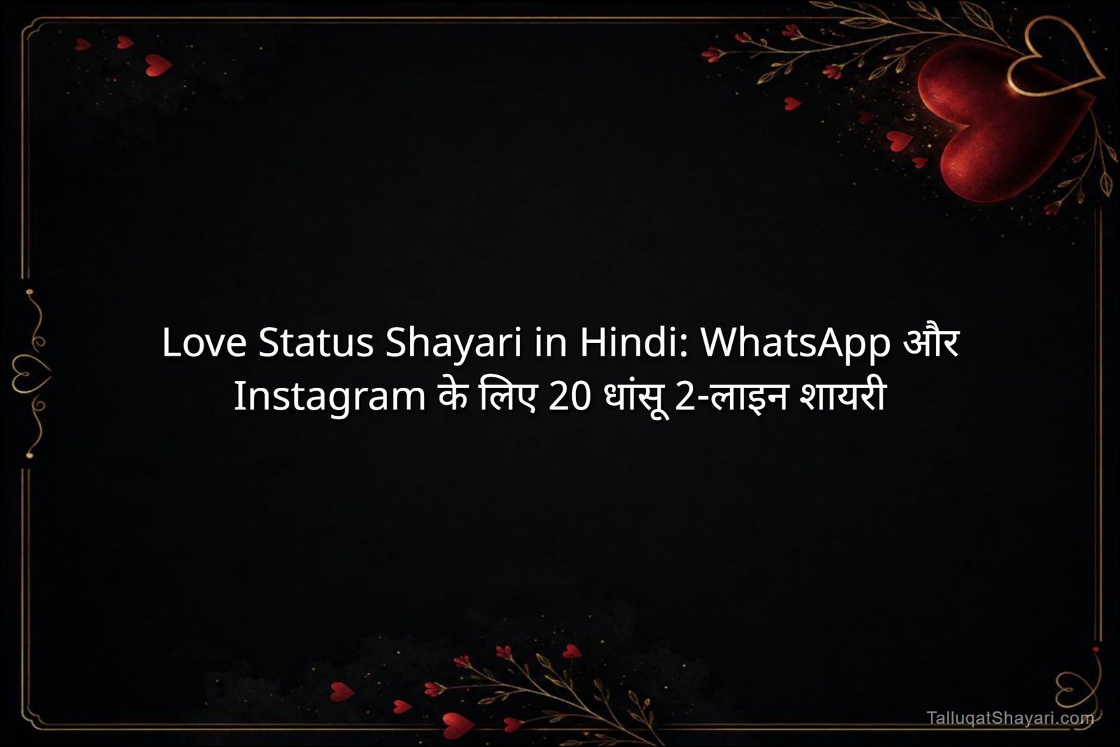 Love Status Shayari in Hindi: WhatsApp और Instagram के लिए 20 धांसू 2-लाइन शायरी
