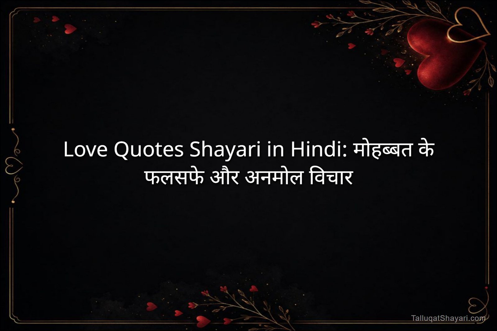 Love Quotes Shayari in Hindi: मोहब्बत के फलसफे और अनमोल विचार