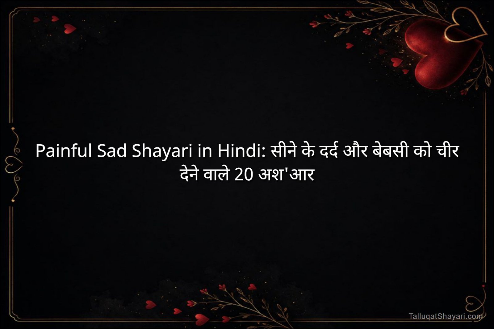 Painful Sad Shayari in Hindi: सीने के दर्द और बेबसी को चीर देने वाले 20 अश'आर