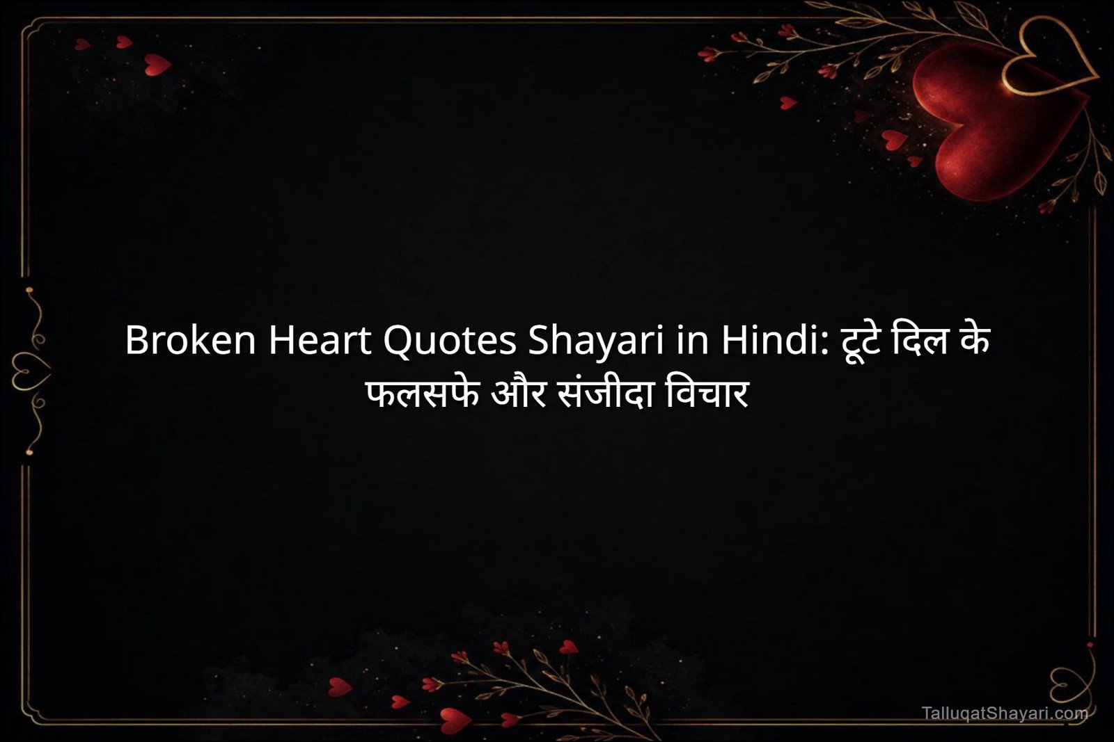 Broken Heart Quotes Shayari in Hindi: टूटे दिल के फलसफे और संजीदा विचार