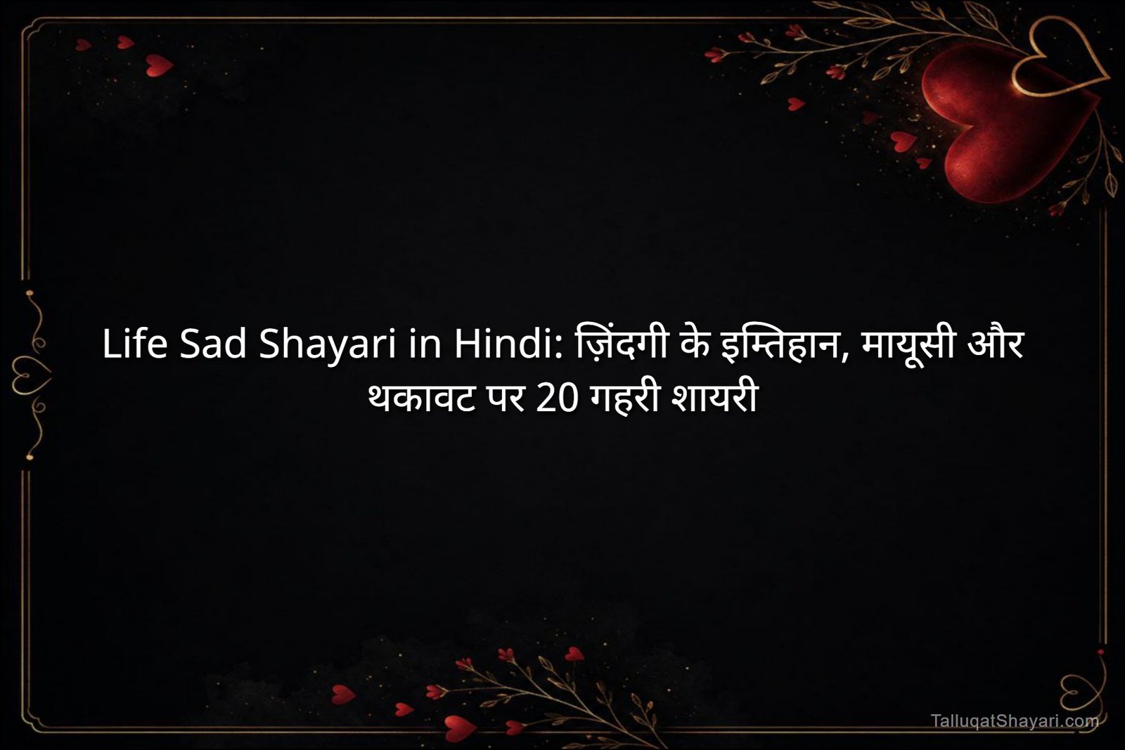 Life Sad Shayari in Hindi: ज़िंदगी के इम्तिहान, मायूसी और थकावट पर 20 गहरी शायरी