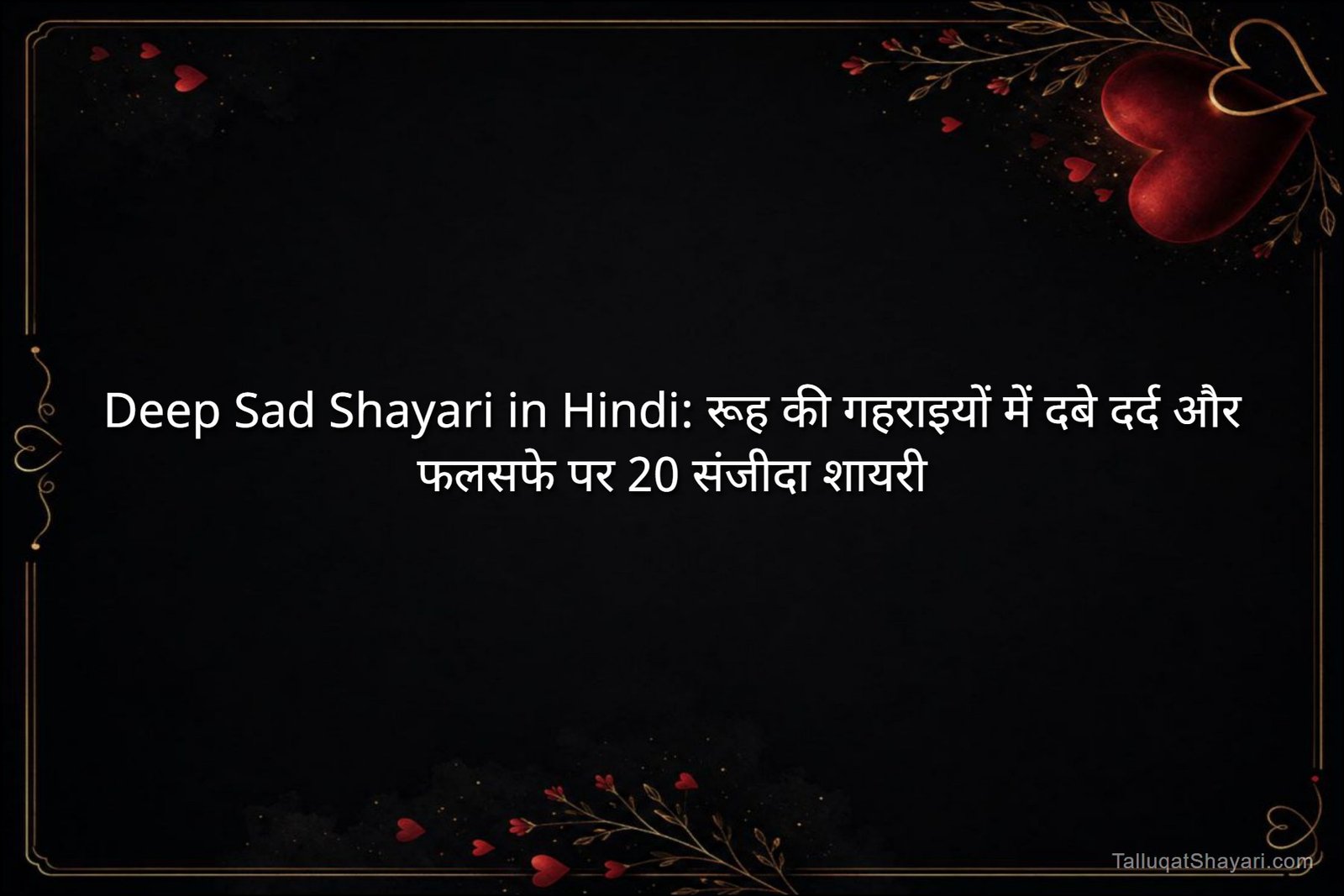 Deep Sad Shayari in Hindi: रूह की गहराइयों में दबे दर्द और फलसफे पर 20 संजीदा शायरी