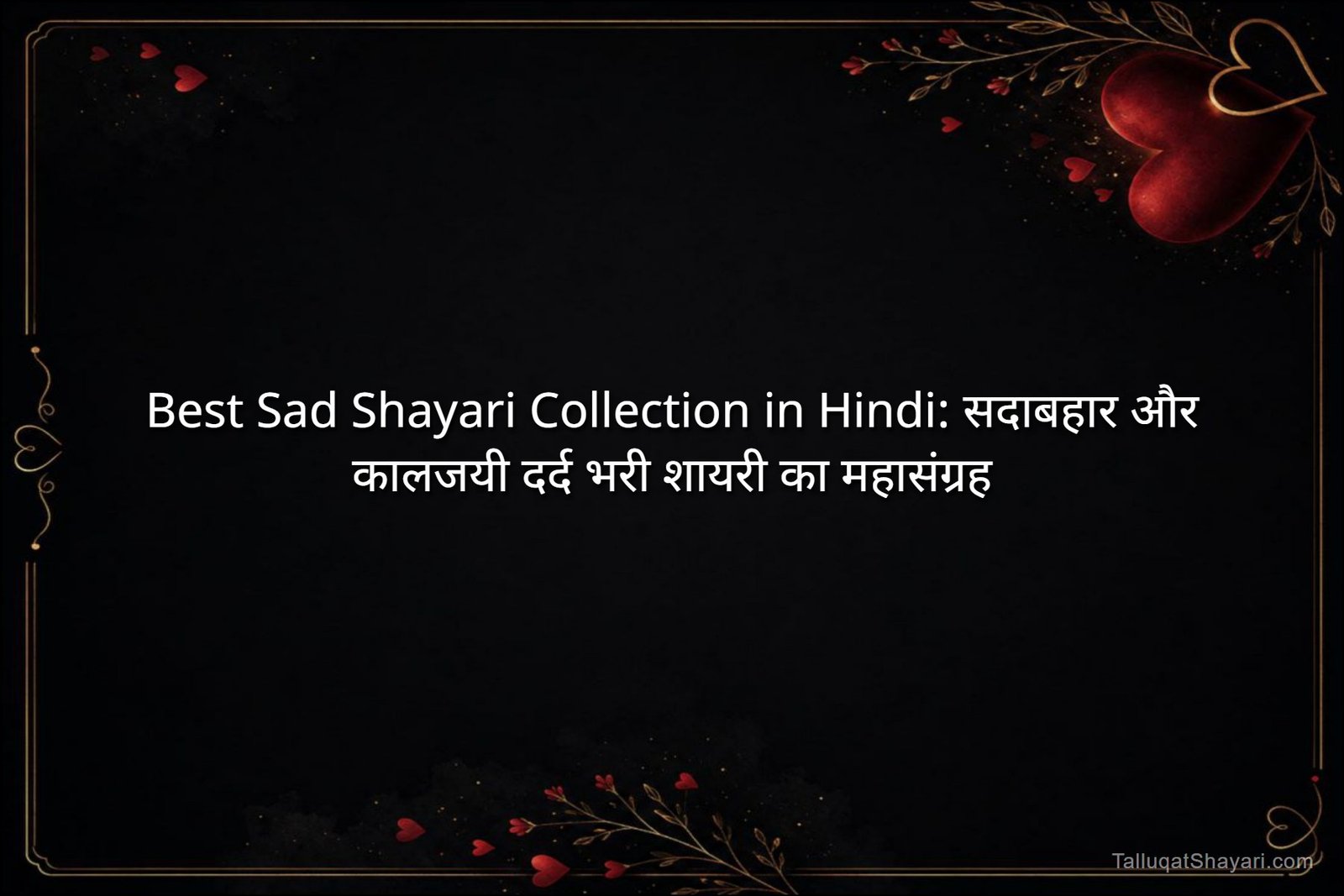 Best Sad Shayari Collection in Hindi: सदाबहार और कालजयी दर्द भरी शायरी का महासंग्रह