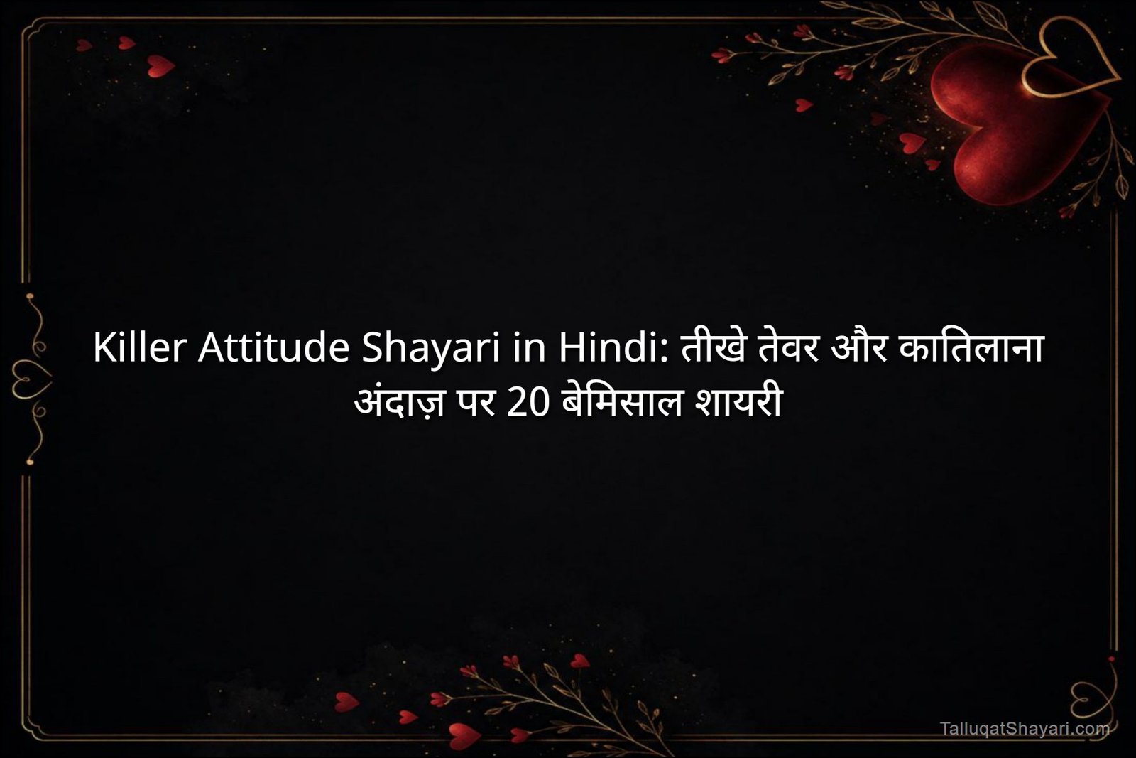 Killer Attitude Shayari in Hindi: तीखे तेवर और कातिलाना अंदाज़ पर 20 बेमिसाल शायरी