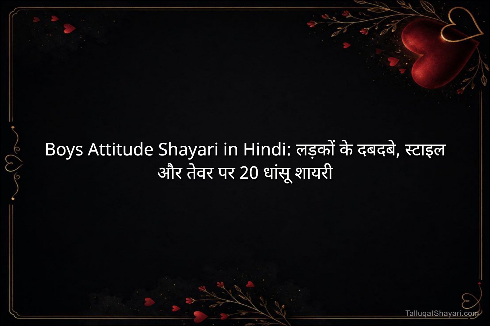 Boys Attitude Shayari in Hindi: लड़कों के दबदबे, स्टाइल और तेवर पर 20 धांसू शायरी