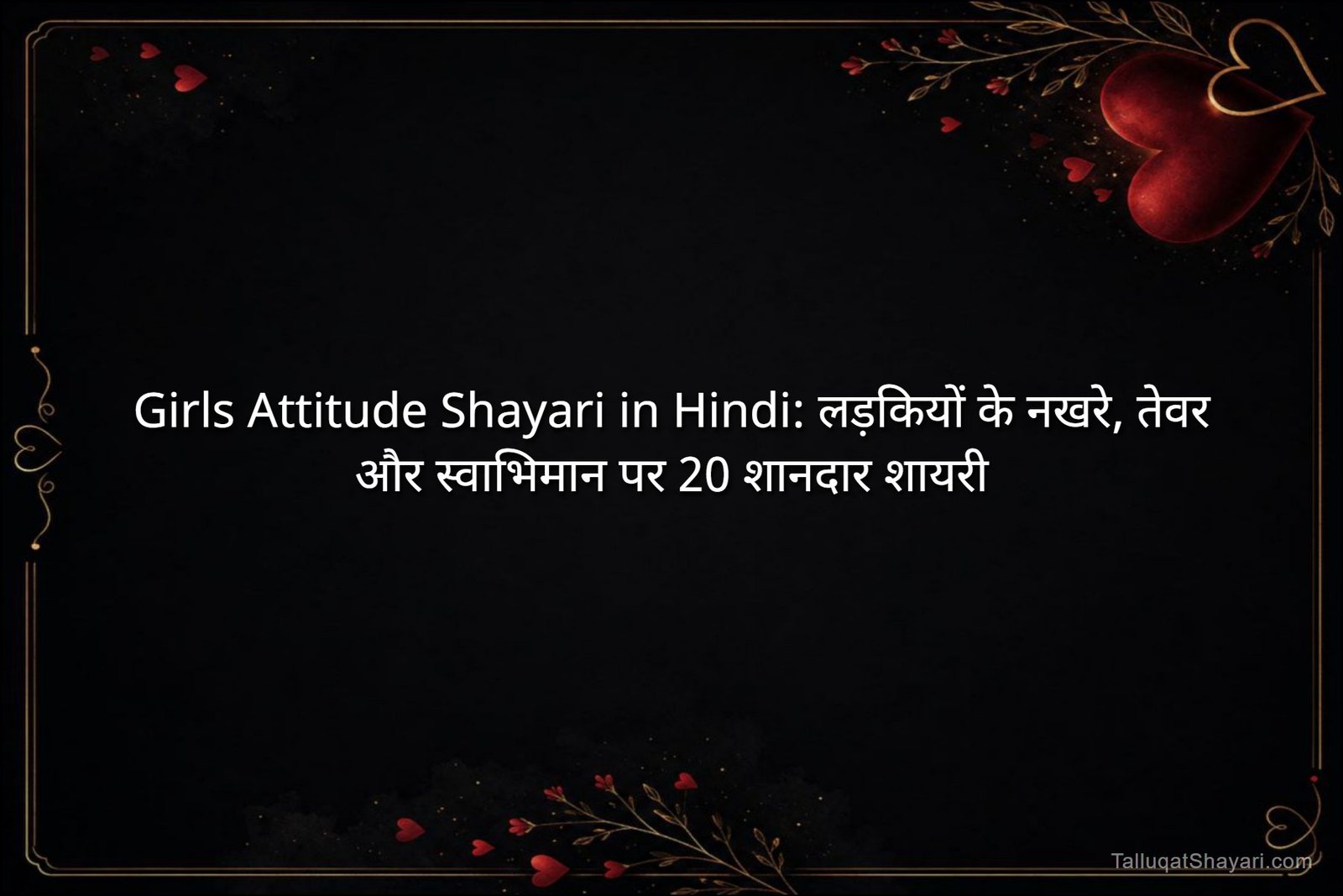 Girls Attitude Shayari in Hindi: लड़कियों के नखरे, तेवर और स्वाभिमान पर 20 शानदार शायरी
