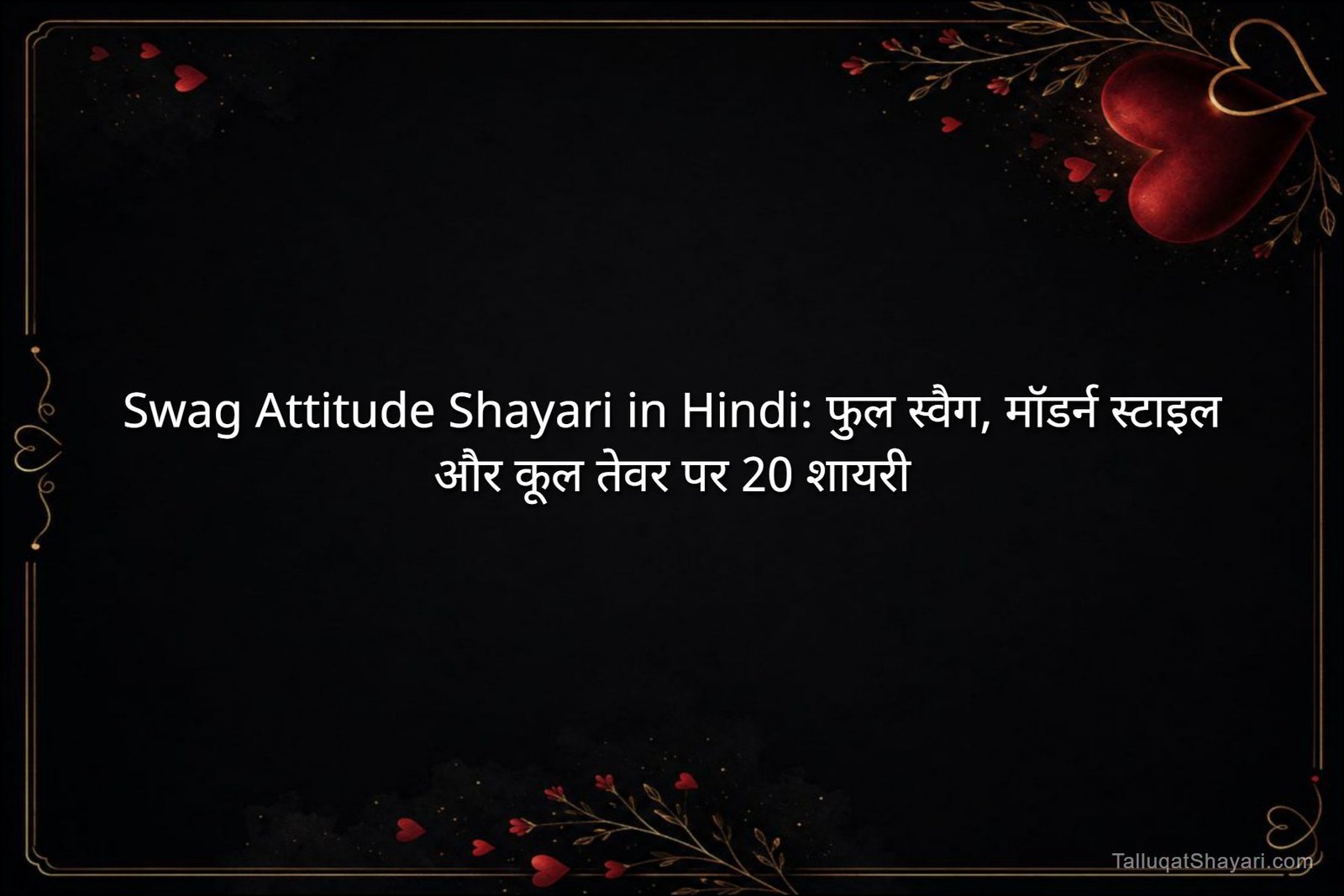 Swag Attitude Shayari in Hindi: फुल स्वैग, मॉडर्न स्टाइल और कूल तेवर पर 20 शायरी