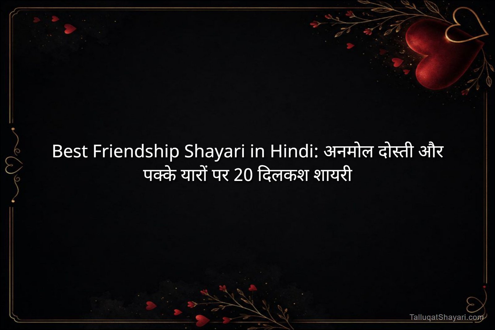 Best Friendship Shayari in Hindi: अनमोल दोस्ती और पक्के यारों पर 20 दिलकश शायरी