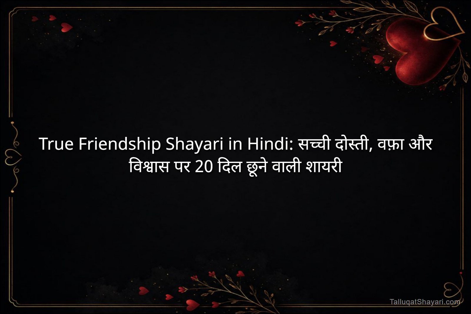 True Friendship Shayari in Hindi: सच्ची दोस्ती, वफ़ा और विश्वास पर 20 दिल छूने वाली शायरी