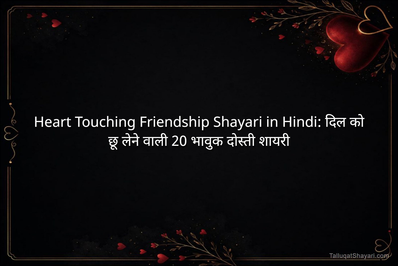 Heart Touching Friendship Shayari in Hindi: दिल को छू लेने वाली 20 भावुक दोस्ती शायरी