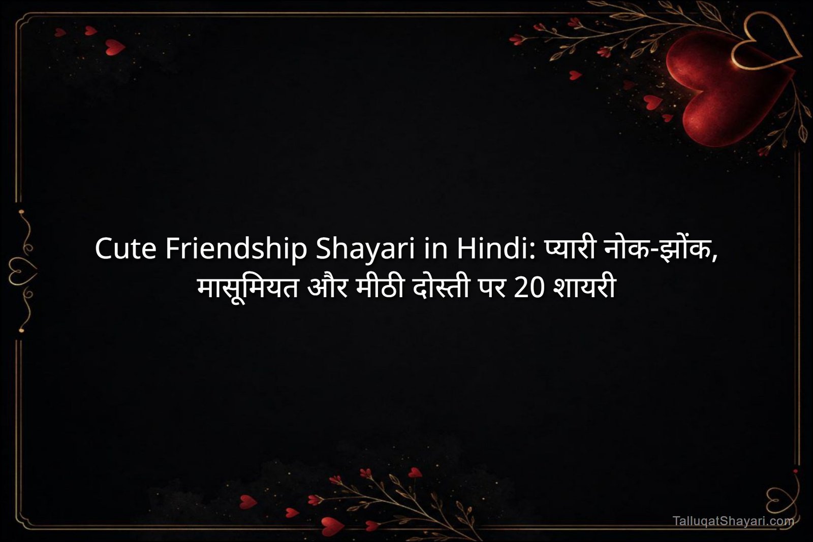 Cute Friendship Shayari in Hindi: प्यारी नोक-झोंक, मासूमियत और मीठी दोस्ती पर 20 शायरी
