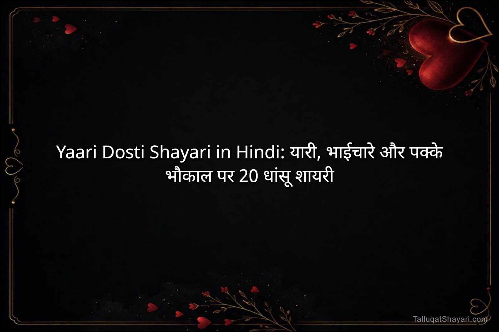 Yaari Dosti Shayari in Hindi: यारी, भाईचारे और पक्के भौकाल पर 20 धांसू शायरी