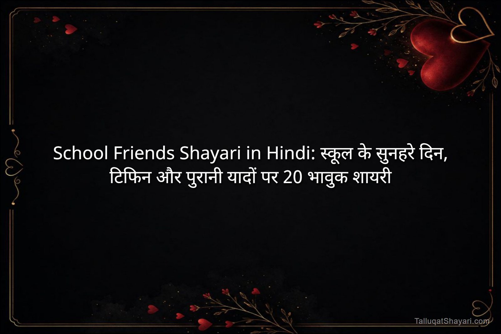 School Friends Shayari in Hindi: स्कूल के सुनहरे दिन, टिफिन और पुरानी यादों पर 20 भावुक शायरी