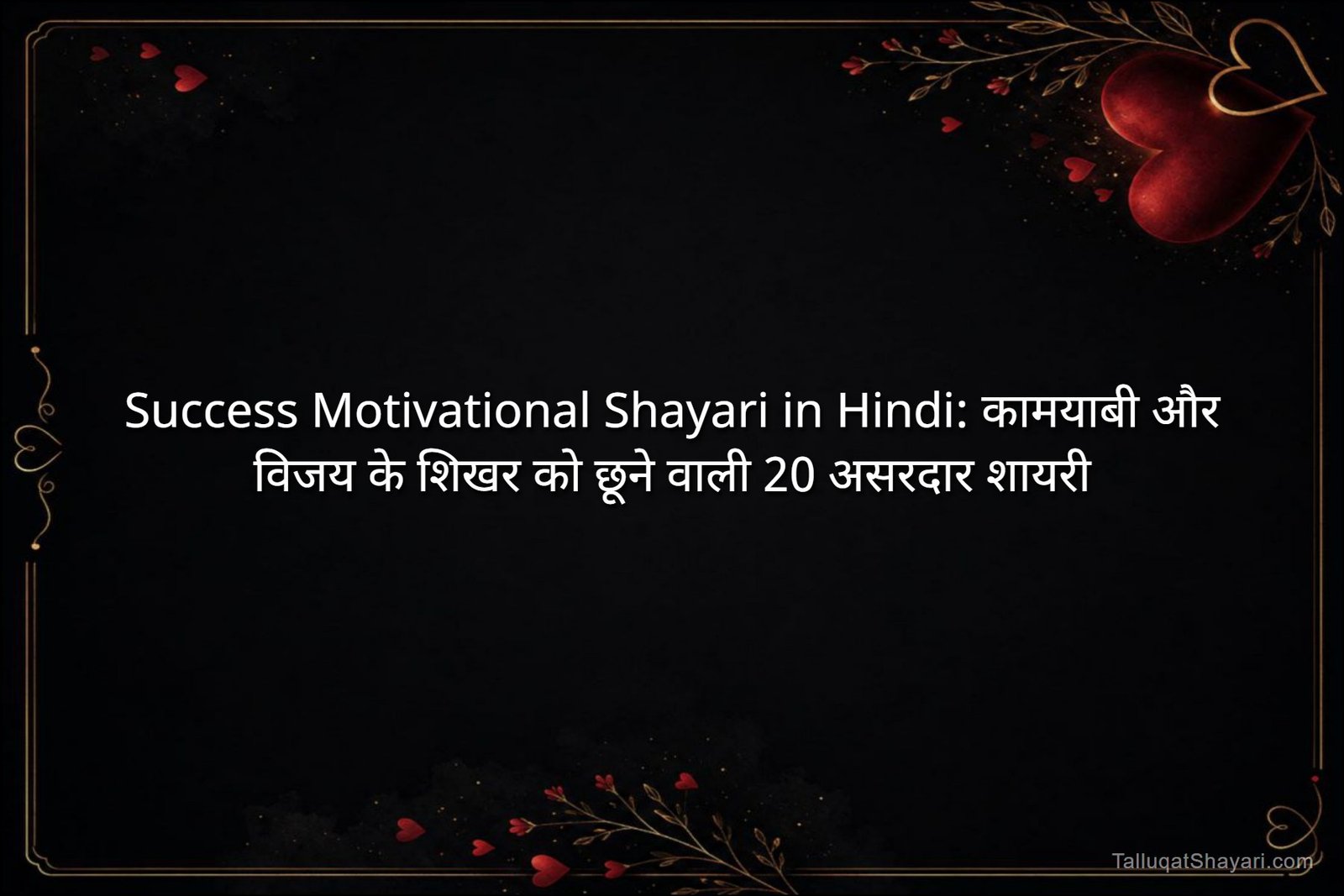 Success Motivational Shayari in Hindi: कामयाबी और विजय के शिखर को छूने वाली 20 असरदार शायरी