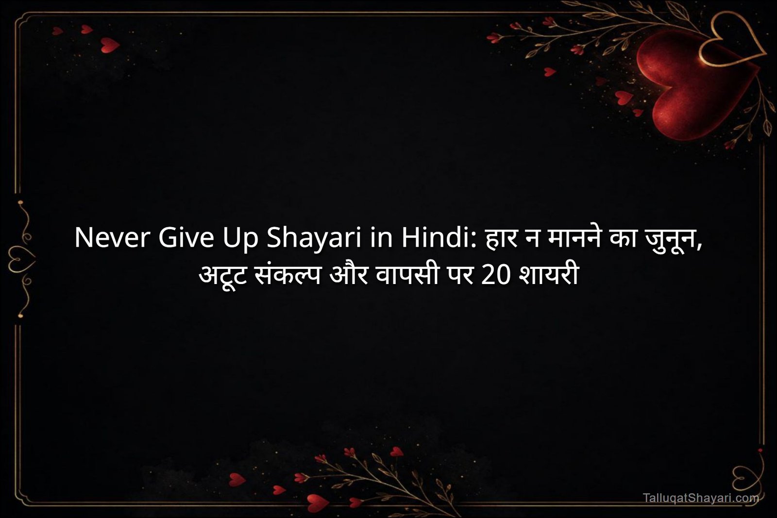 Never Give Up Shayari in Hindi: हार न मानने का जुनून, अटूट संकल्प और वापसी पर 20 शायरी