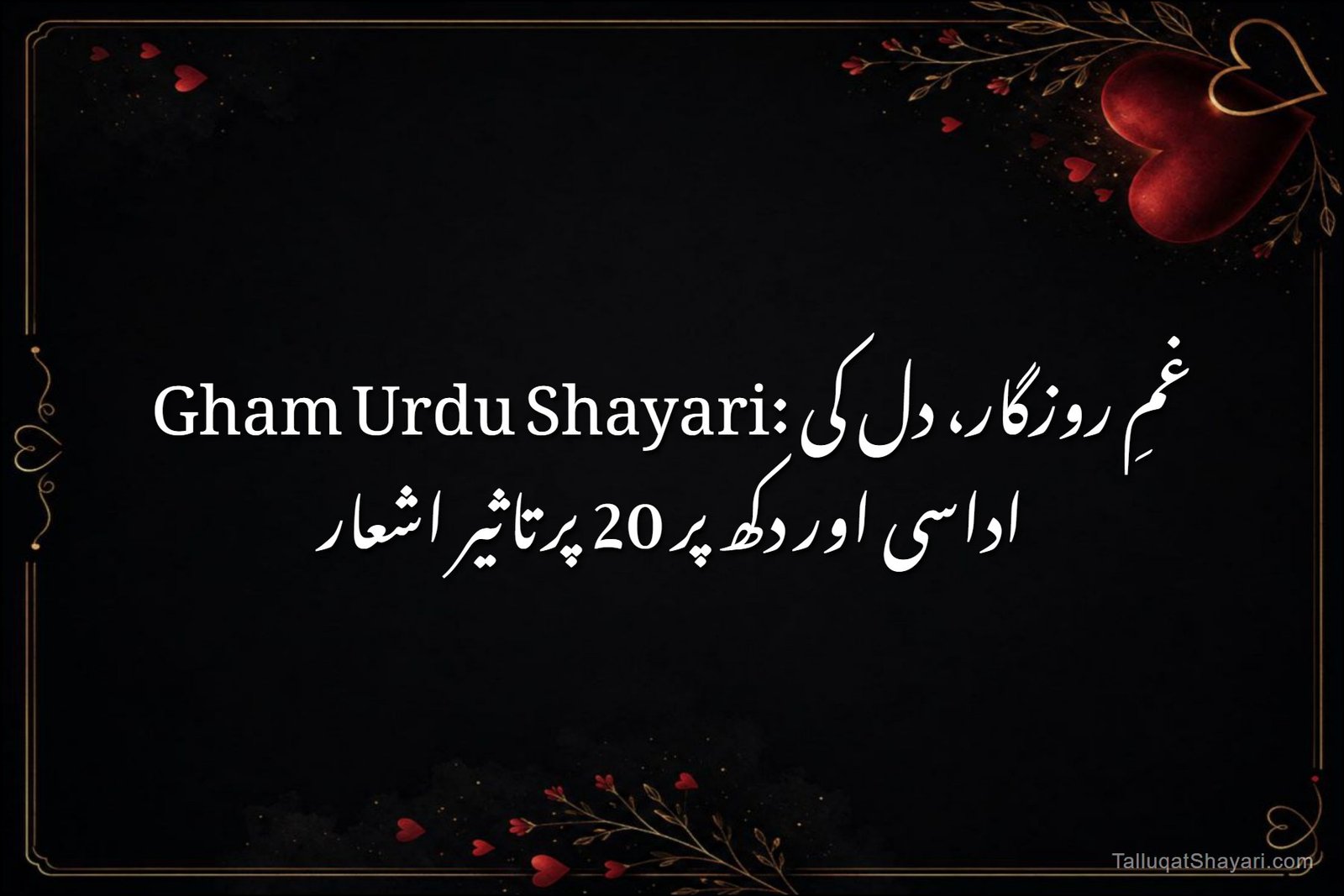Gham Urdu Shayari: غمِ روزگار، دل کی اداسی اور دکھ پر 20 پرتاثیر اشعار