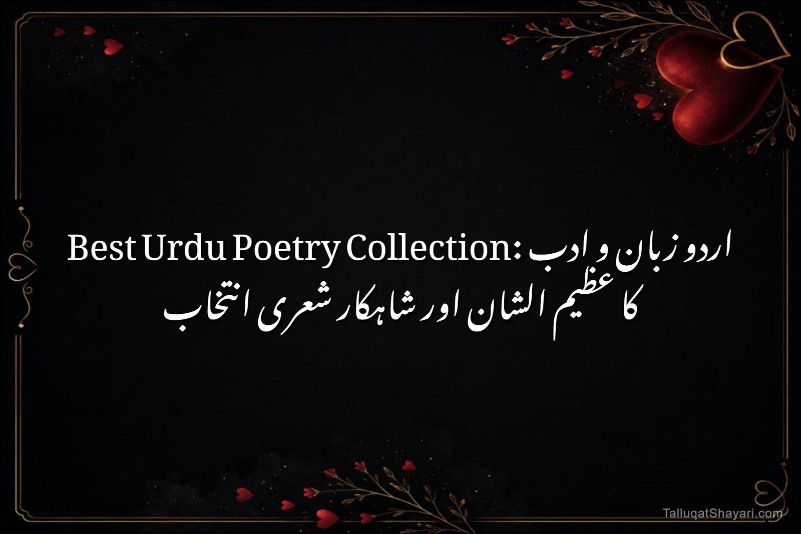 Best Urdu Poetry Collection: اردو زبان و ادب کا عظیم الشان اور شاہکار شعری انتخاب