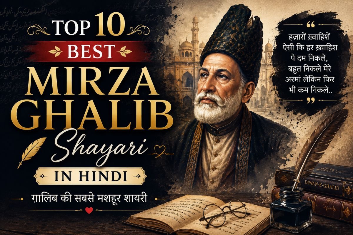 Top 10 Best Mirza Ghalib Shayari in Hindi | ग़ालिब की सबसे मशहूर शायरी 2026
