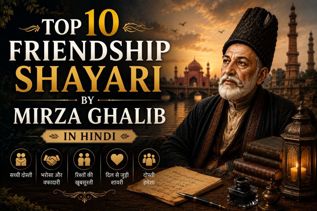 Top 10 Friendship Shayari by Mirza Ghalib in Hindi | ग़ालिब की दोस्ती पर बेहतरीन शायरी